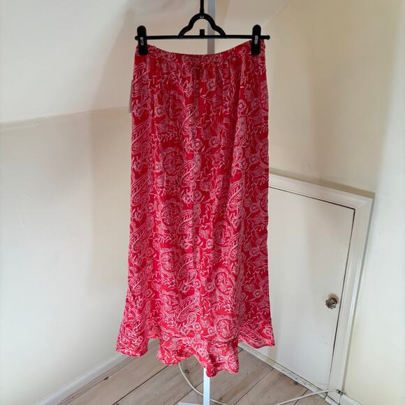 Universal Thread NWT Women's Ruffle Maxi Wrap Skirt Red Size M - Picture 6 of 10